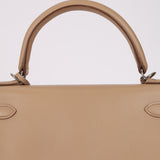 Ultra-Rare Hermès 2015 Argile Tadelakt Kelly Sellier 28 Guilloche PHW
