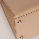 Ultra-Rare Hermès 2015 Argile Tadelakt Kelly Sellier 28 Guilloche PHW