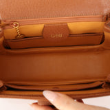 Gucci Cognac Leather 1947 Bamboo Turnlock Small Top Handle