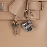 Ultra-Rare Hermès 2015 Argile Tadelakt Kelly Sellier 28 Guilloche PHW