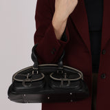 Dior 2005 Black Leather Detective Satchel Bag