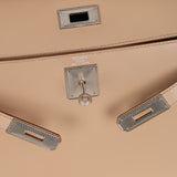 Ultra-Rare Hermès 2015 Argile Tadelakt Kelly Sellier 28 Guilloche PHW