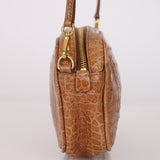 Miu Miu Camera Bag Shiny Cognac Croc Embossed
