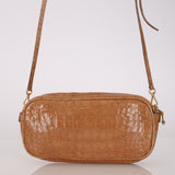 Miu Miu Camera Bag Shiny Cognac Croc Embossed