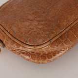 Miu Miu Camera Bag Shiny Cognac Croc Embossed