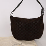 Runway Gucci 1997 Chocolate GG Suede Medium Hobo
