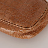 Miu Miu Camera Bag Shiny Cognac Croc Embossed
