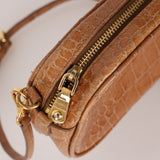 Miu Miu Camera Bag Shiny Cognac Croc Embossed