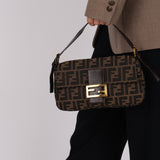 Rare Fendi Zucca Baguette GHW