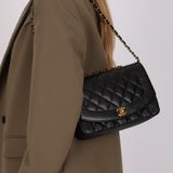 Rare Chanel Medium Diana Flap Black Caviar 1996 24K GP