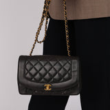 Chanel 1995 Lambskin Medium Diana Flap Bag 24K GP