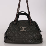 Chanel 2011 Stone Grey In The Mix Bowling Bag