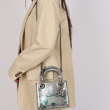 Limited Edition Dior 2015 Metallic Leaves Mini Lady Dior