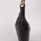 Gucci Chocolate Horsebit Embossed Calfskin Glam Hobo