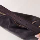 Gucci Chocolate Horsebit Embossed Calfskin Glam Hobo