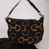 Gucci Horsebit Printed Canvas Hobo
