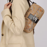 Rare Fendi Linen Swarovski Crystal Floral Baguette