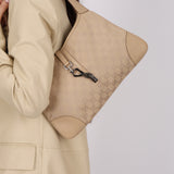 Gucci Beige Monogram Jackie Bag