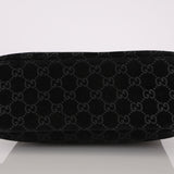 Gucci GG Monogram Suede Bamboo Hobo