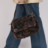 Rare Fendi Raccoon Fur Mama Baguette Bag