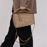 Loewe Taupe Small Puzzle Edge Bag