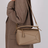 Loewe Taupe Small Puzzle Edge Bag