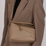 Loewe Taupe Small Puzzle Edge Bag