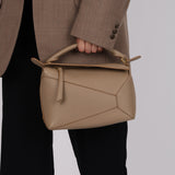 Loewe Taupe Small Puzzle Edge Bag