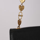 Limited Edition Saint Laurent Black Kahala Heart Chain Kate Shoulder Bag
