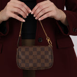Louis Vuitton 2011 Damier Ebene Mini Chain Pochette