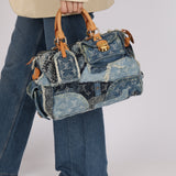 Limited Edition Louis Vuitton 2007 Monogram Denim Patchwork Speedy
