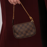 Louis Vuitton 2011 Damier Ebene Mini Chain Pochette