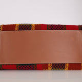 Loewe Multicolor Tartan Wool and Leather Cushion Tote