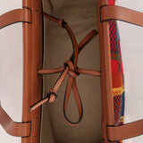 Loewe Multicolor Tartan Wool and Leather Cushion Tote