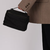 Fendi Black Zucchino Canvas Vanity Bag