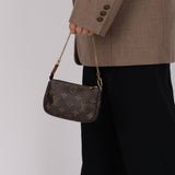 Louis Vuitton 2012 Monogram Chain Mini Pochette Bag