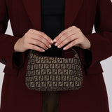 Fendi Tobacco and Beige Zucchino Pouch