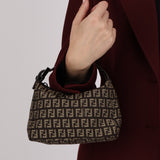 Fendi Tobacco and Beige Zucchino Pouch
