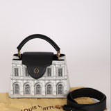 Ultra-Rare Louis Vuitton x Fornasetti Architettura Capucines BB Silk-Screen 2021 SHW