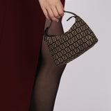 Fendi Tobacco and Beige Zucchino Pouch
