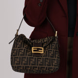 Fendi Zucca Double Flap Mini Mamma Bag GHW