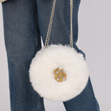 Rare Chanel 2010 Runway Fantasy Faux Fur Gripoix Bag