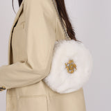 Rare Chanel 2010 Runway Fantasy Faux Fur Gripoix Bag