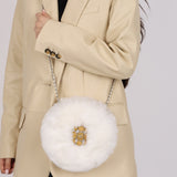 Rare Chanel 2010 Runway Fantasy Faux Fur Gripoix Bag