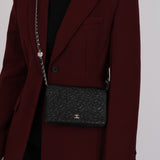 Chanel 2021 Caviar Camellia Wallet on Chain