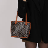 Goyard Black and Tan Mini Anjou Tote