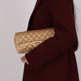 Chanel 2008 Gold Satin Precious Jewels East West Flap Bag