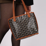 Goyard Black and Tan Mini Anjou Tote