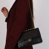 Chanel 1987 Lambskin Medium Classic Double Flap Bag 24K GP