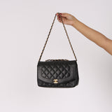 Rare Chanel Medium Diana Flap Black Caviar 1996 24K GP